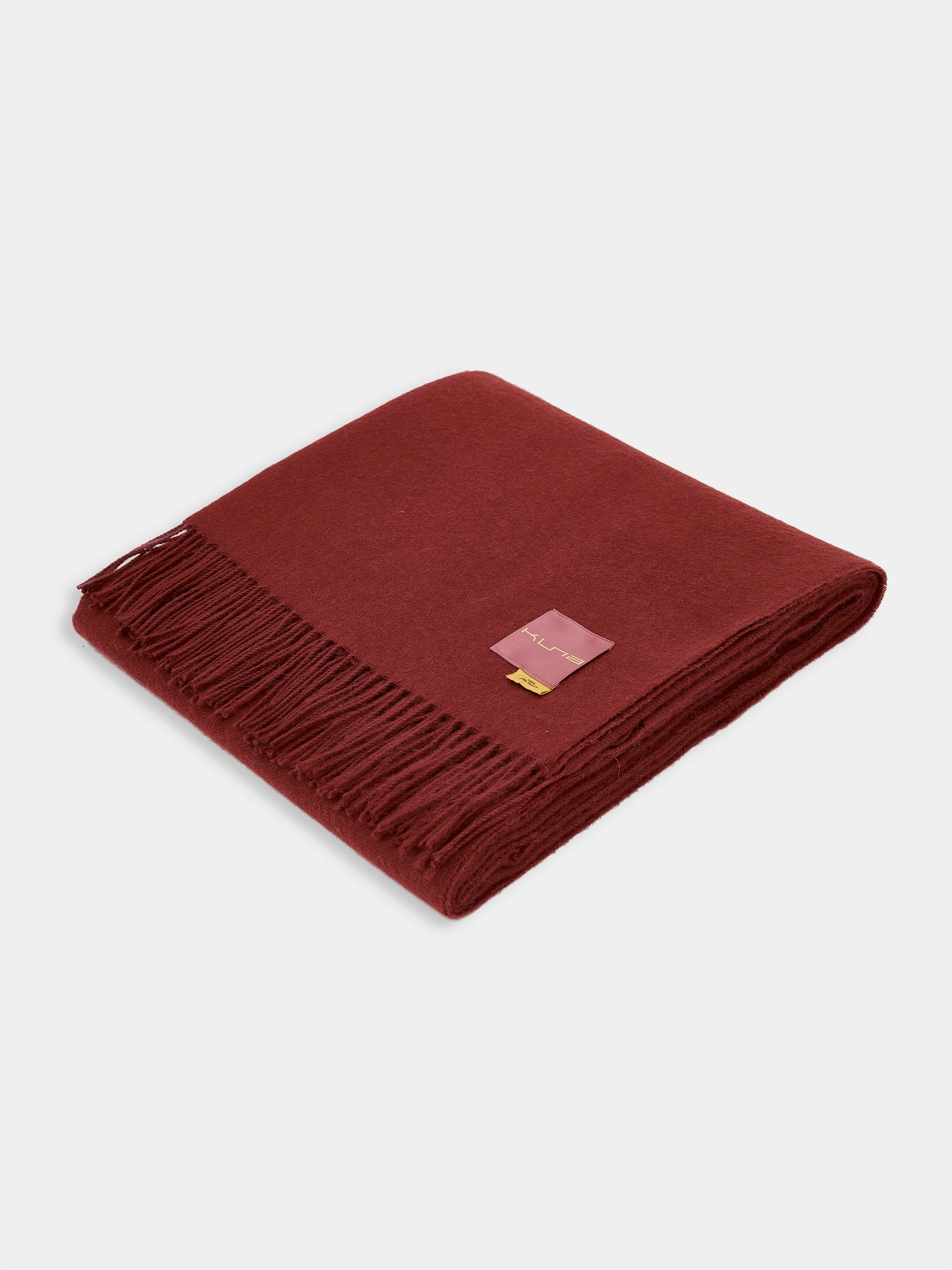 Manta Ydeal De Baby Alpaca Color Guinda