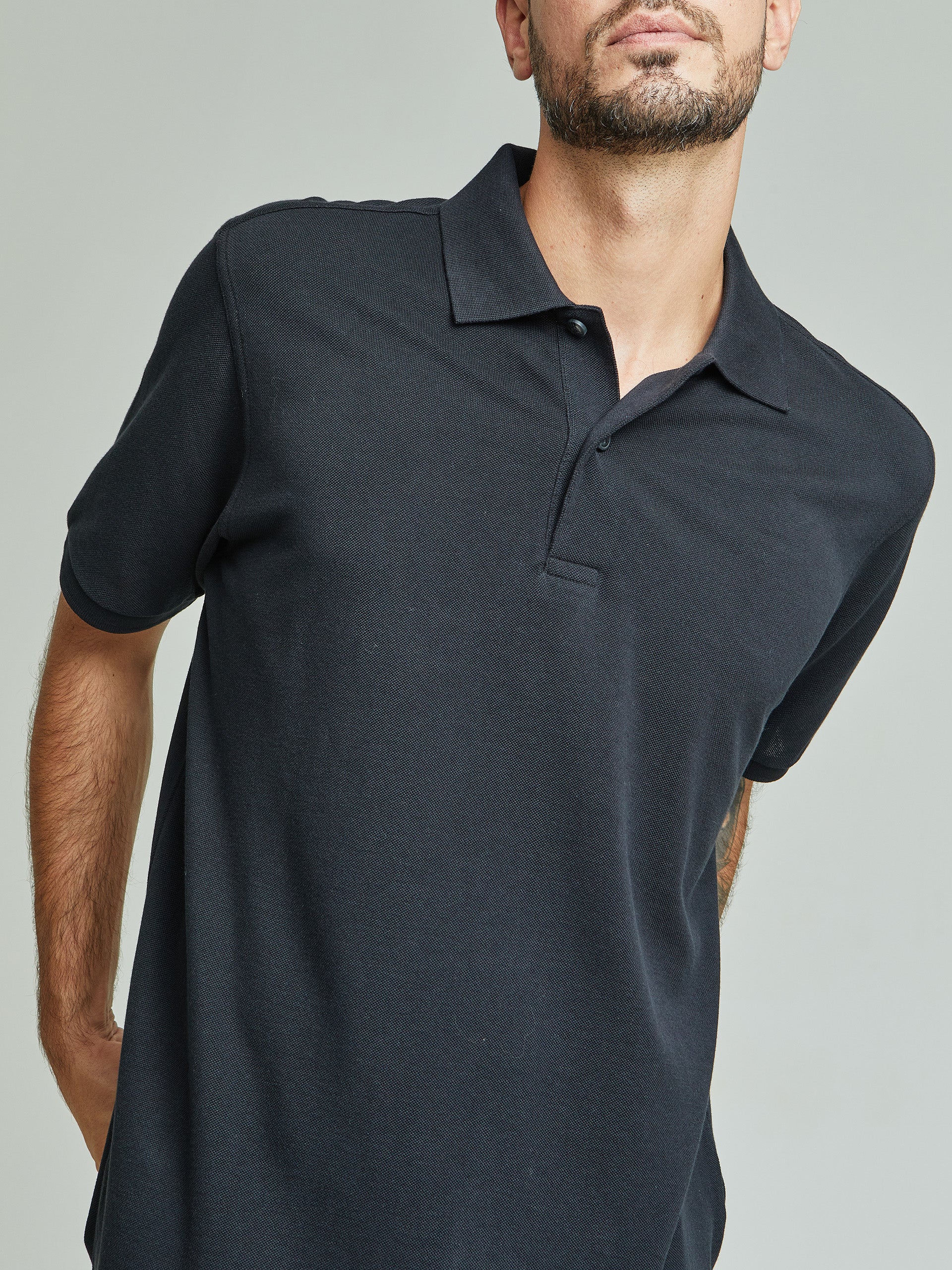 Polo Weinsberg De Algodón Pima Color Negro - Image 4