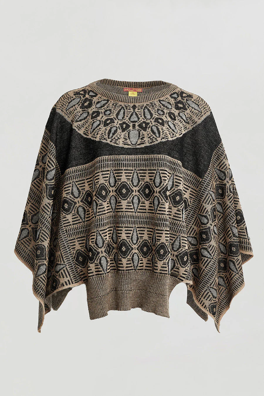 Poncho Wide De Baby Alpaca Color Chanterelle