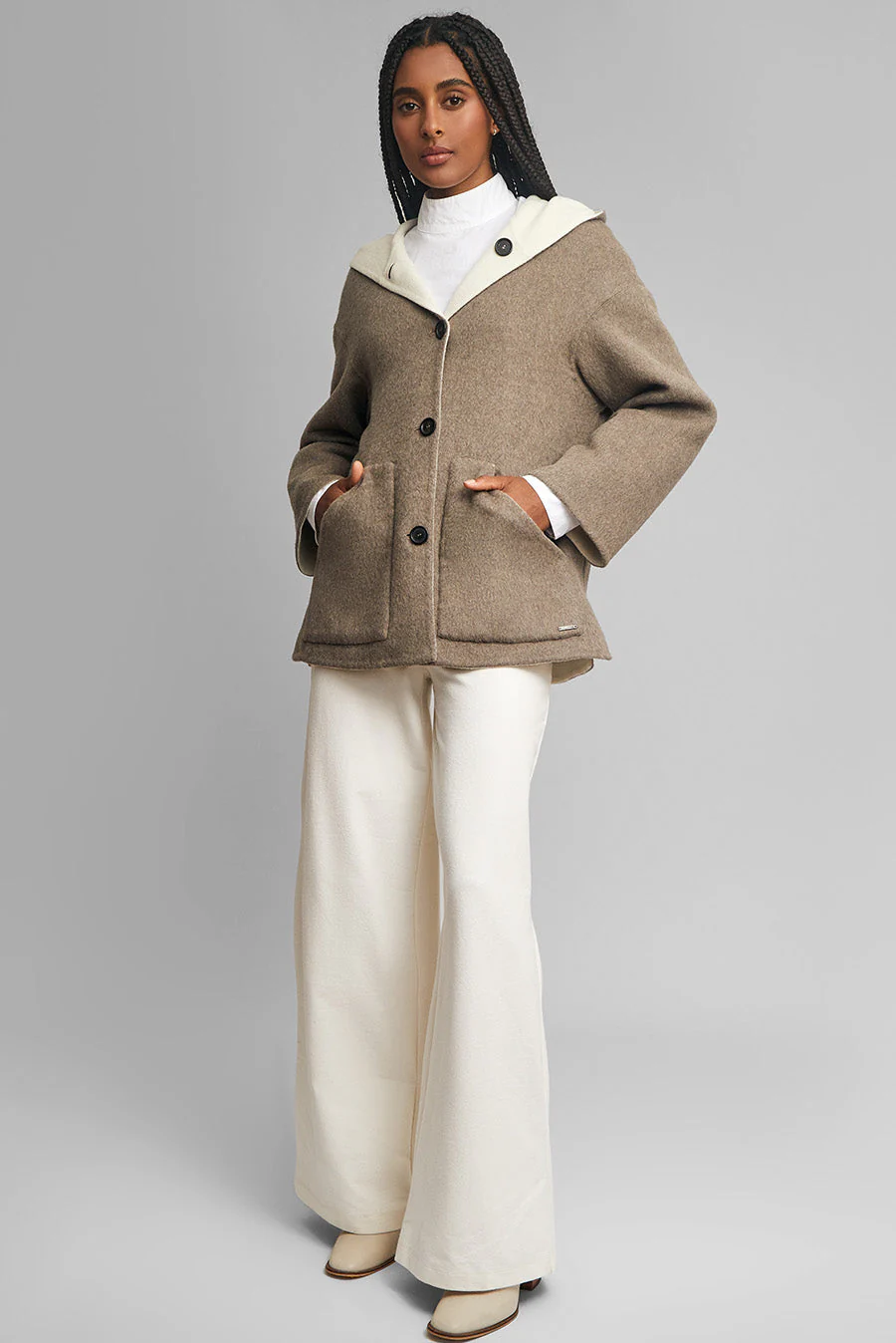Saco Whoopi De Baby Alpaca Color Sepia & Ecru - Image 9