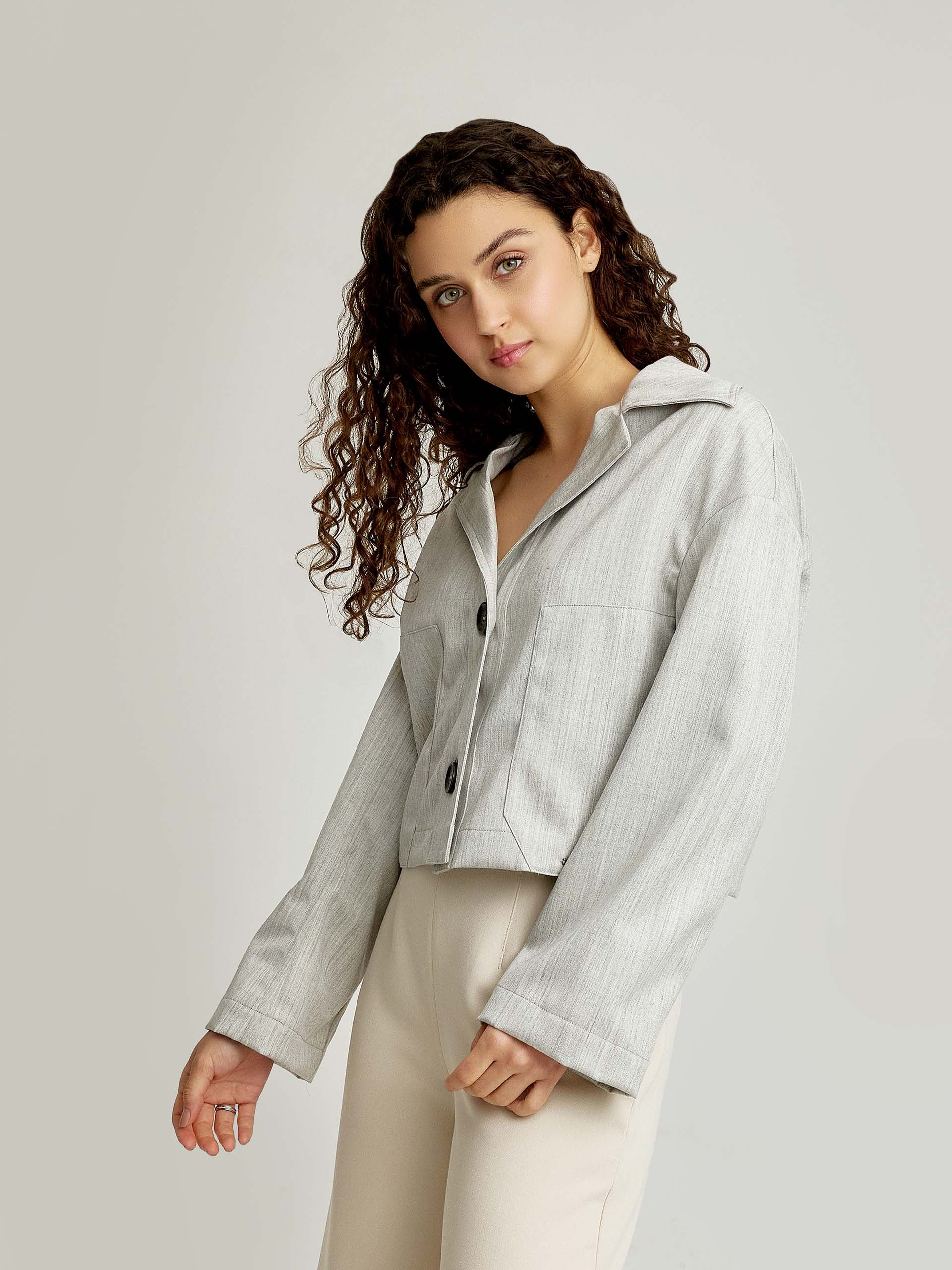 Saco Williamin De Lana & Baby Alpaca Color Gris - Image 2