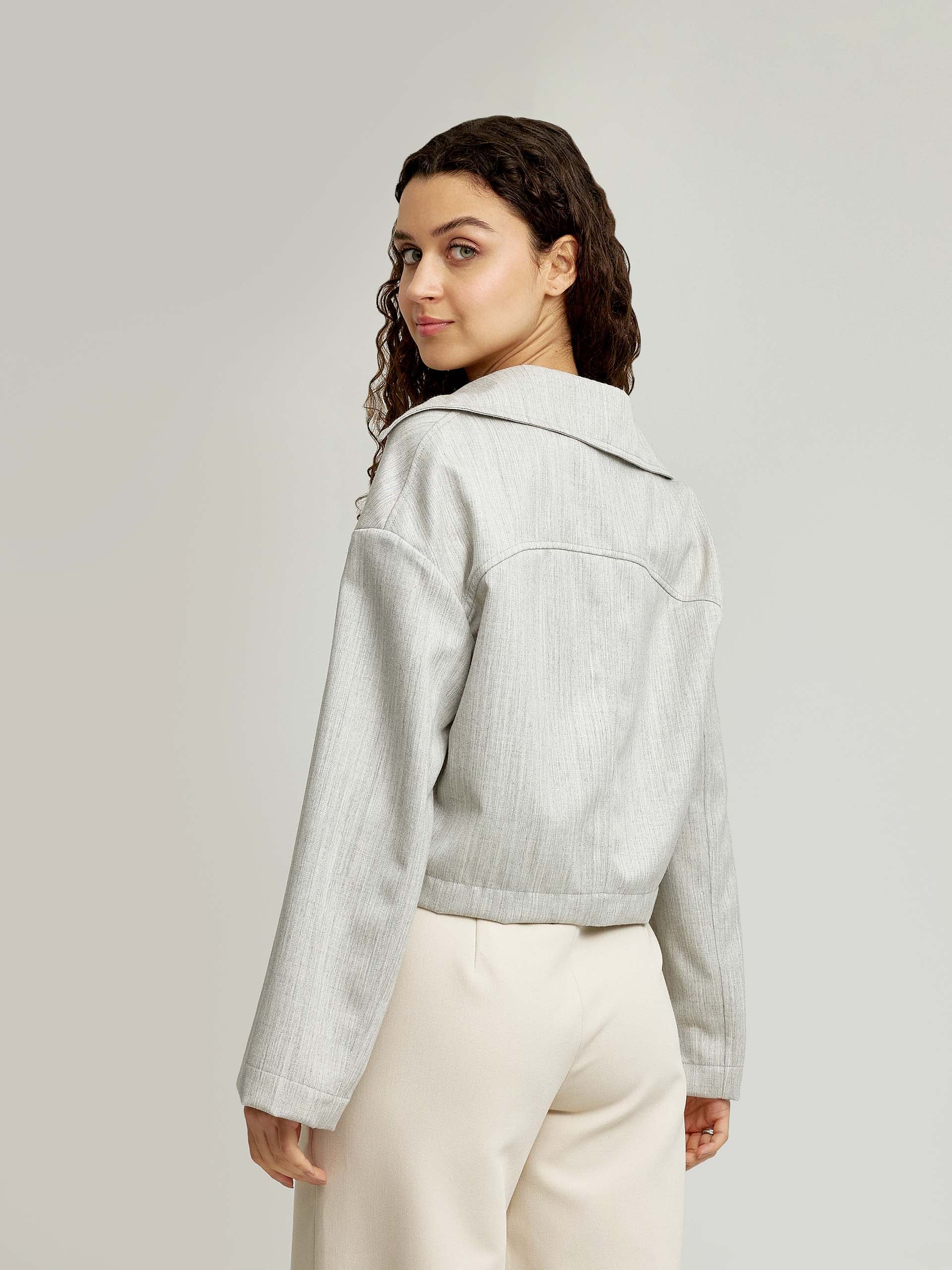 Saco Williamin De Lana & Baby Alpaca Color Gris - Image 3