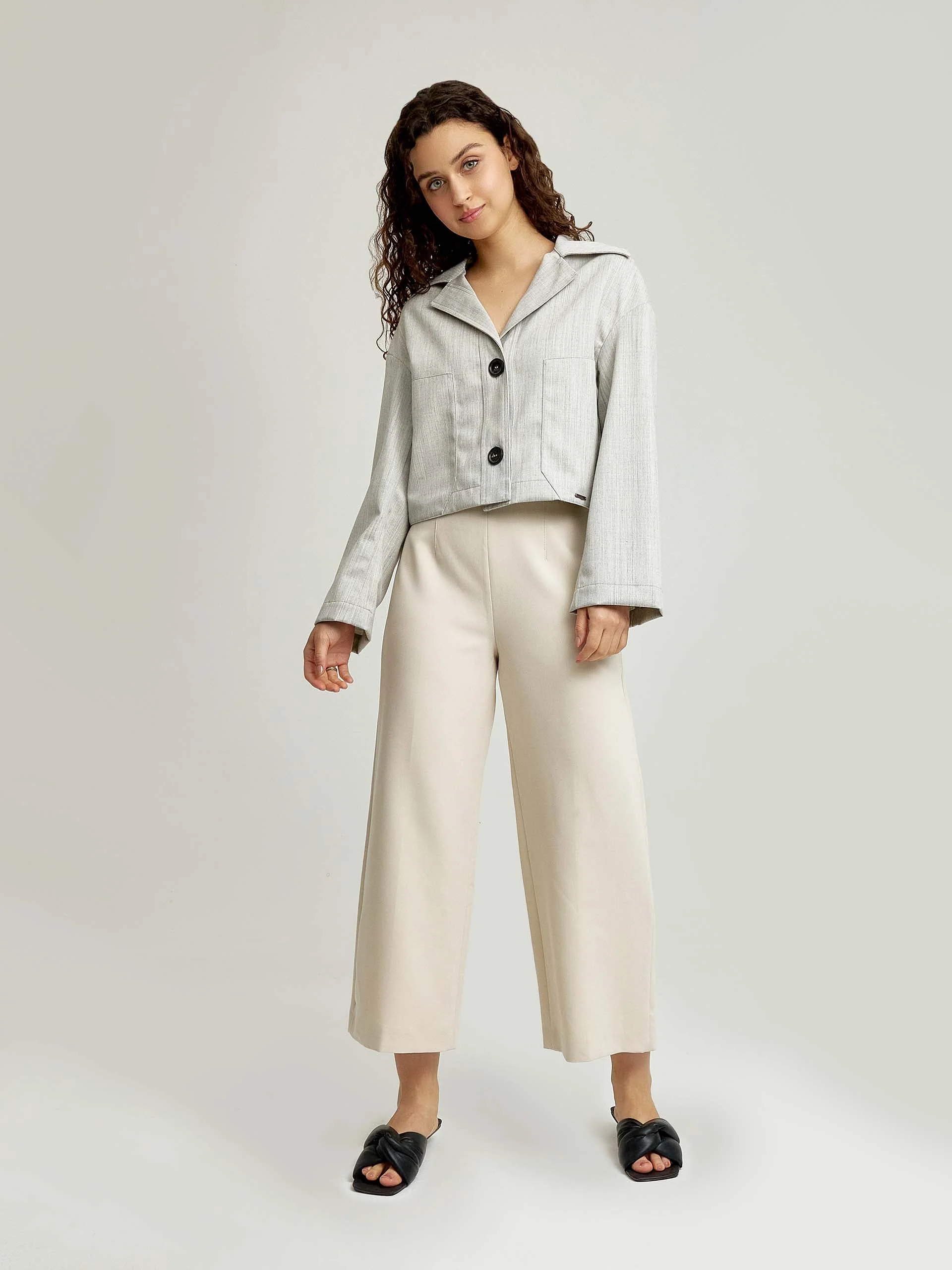 Saco Williamin De Lana & Baby Alpaca Color Gris - Image 4