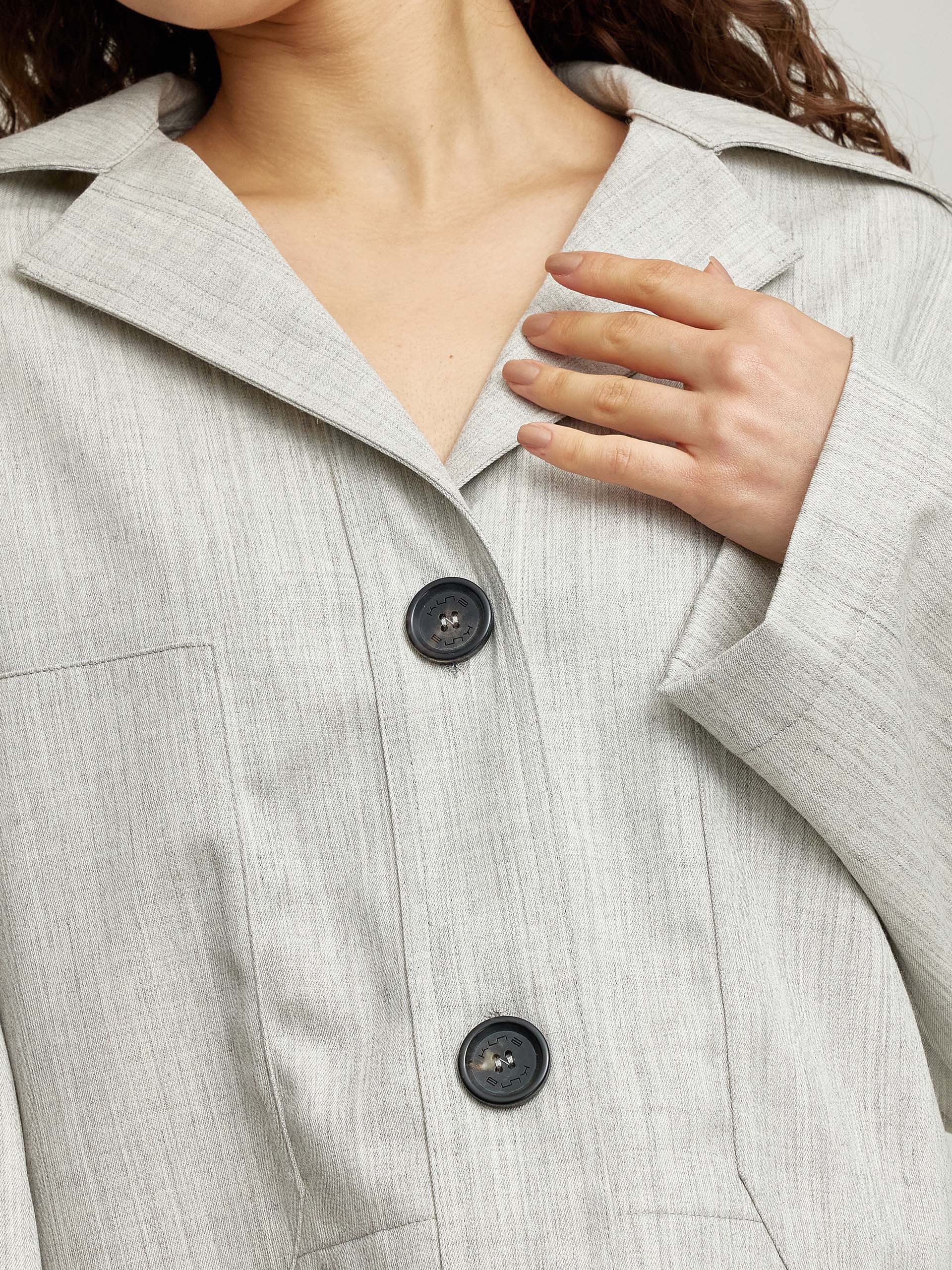 Saco Williamin De Lana & Baby Alpaca Color Gris - Image 5