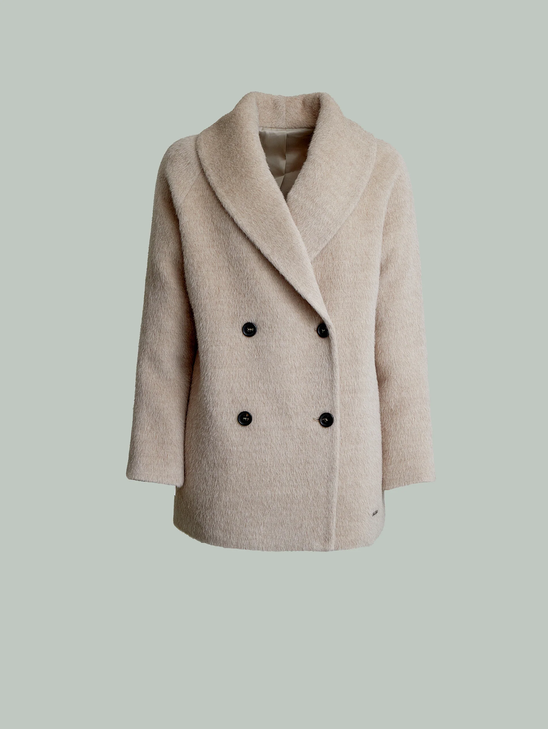 Saco Yvanka De Alpaca Suri Color Beige - Image 6