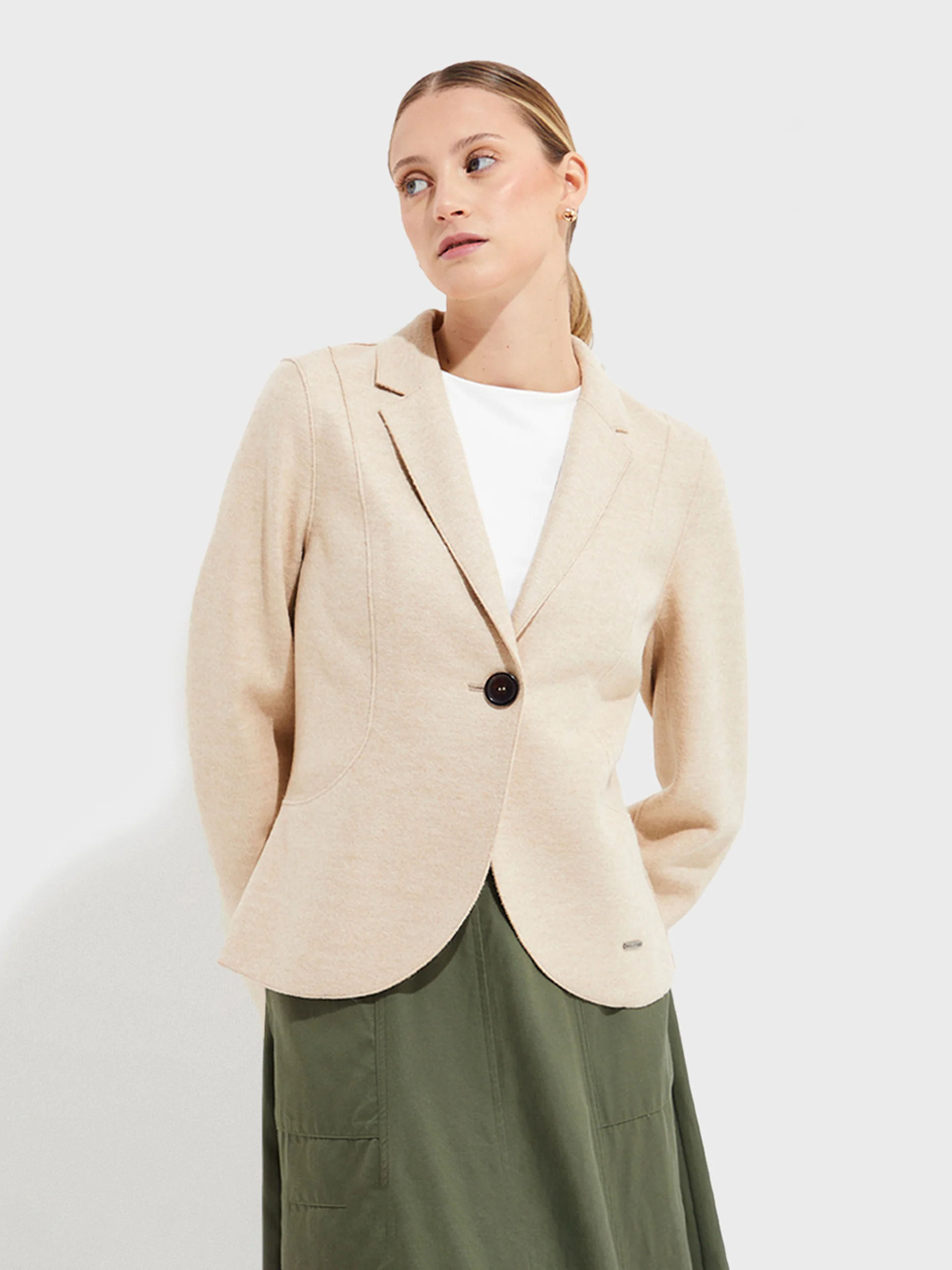 Saco Yzigoing De Alpaca Y Lana Color Beige - Image 2