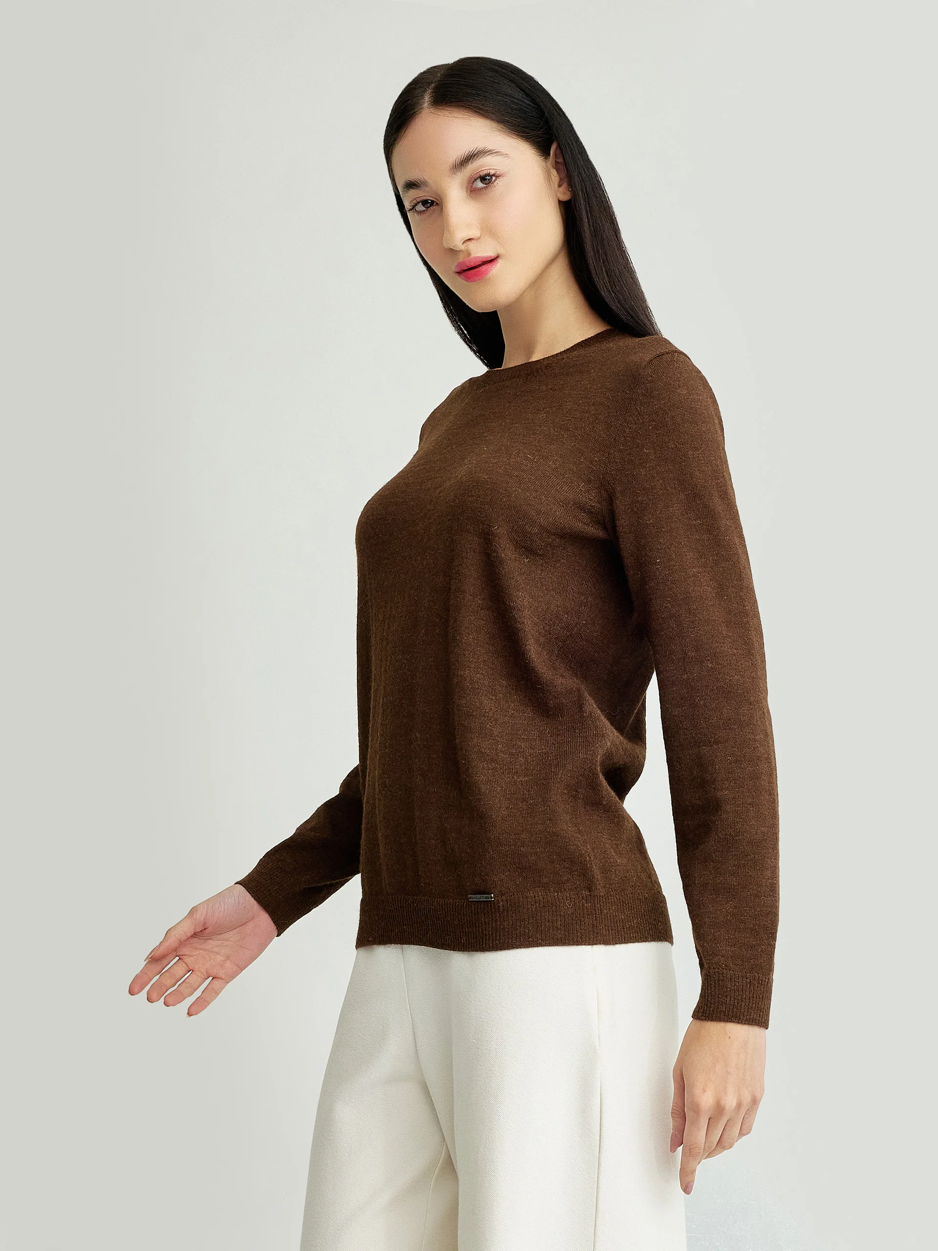 Suéter Alexia De Baby Alpaca Color Marrón - Image 2