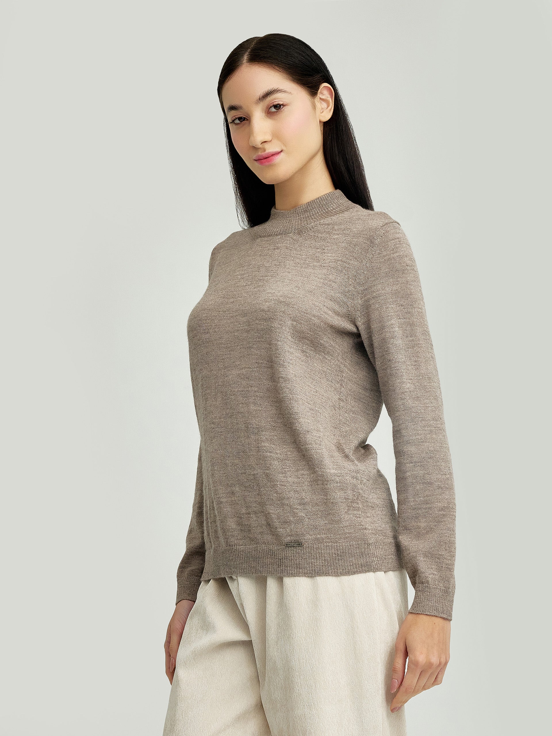 Suéter Anahi De Baby Alpaca Color Beige - Image 2