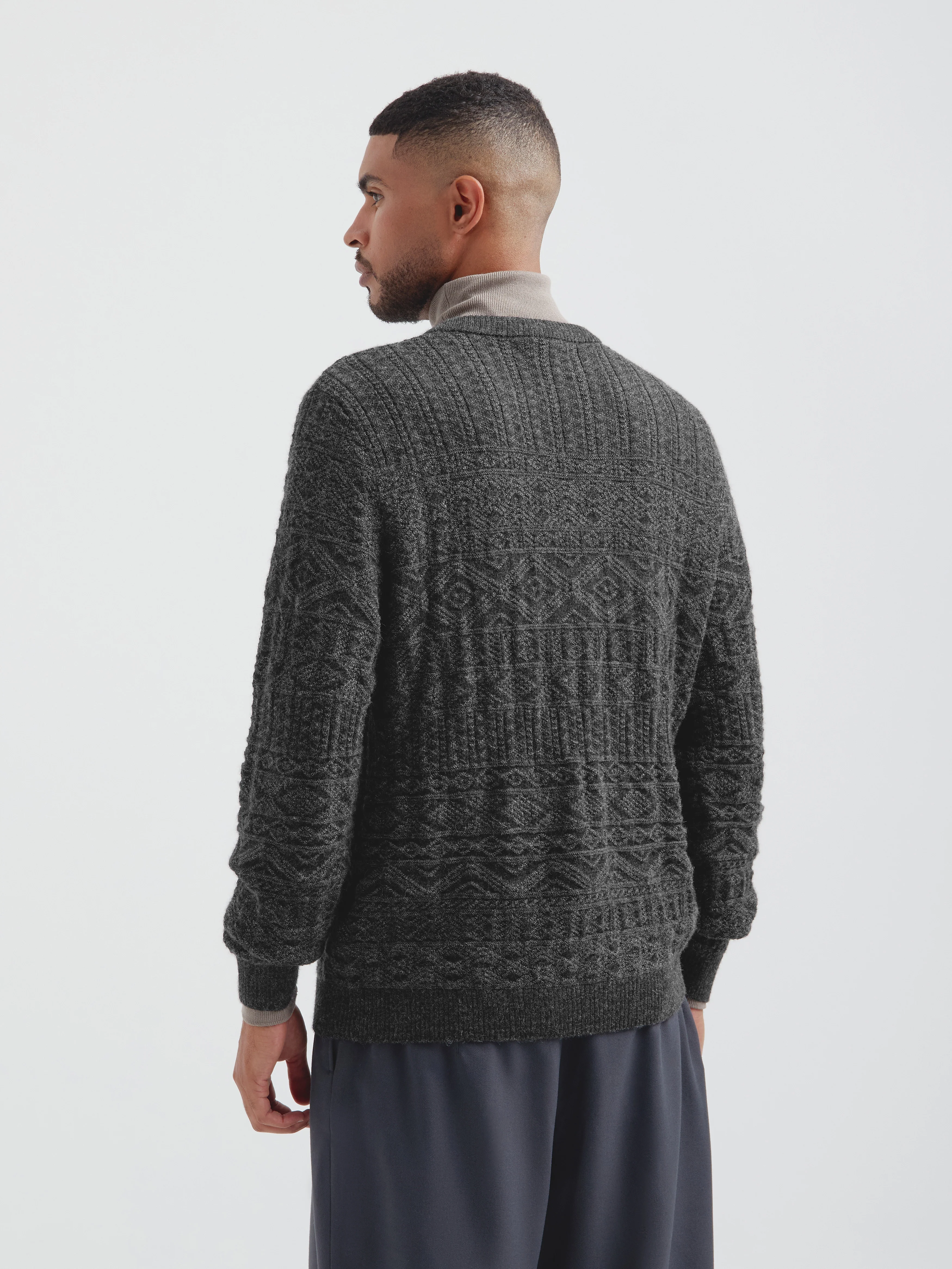 Suéter Capitan De Baby Alpaca Color Gris - Image 3