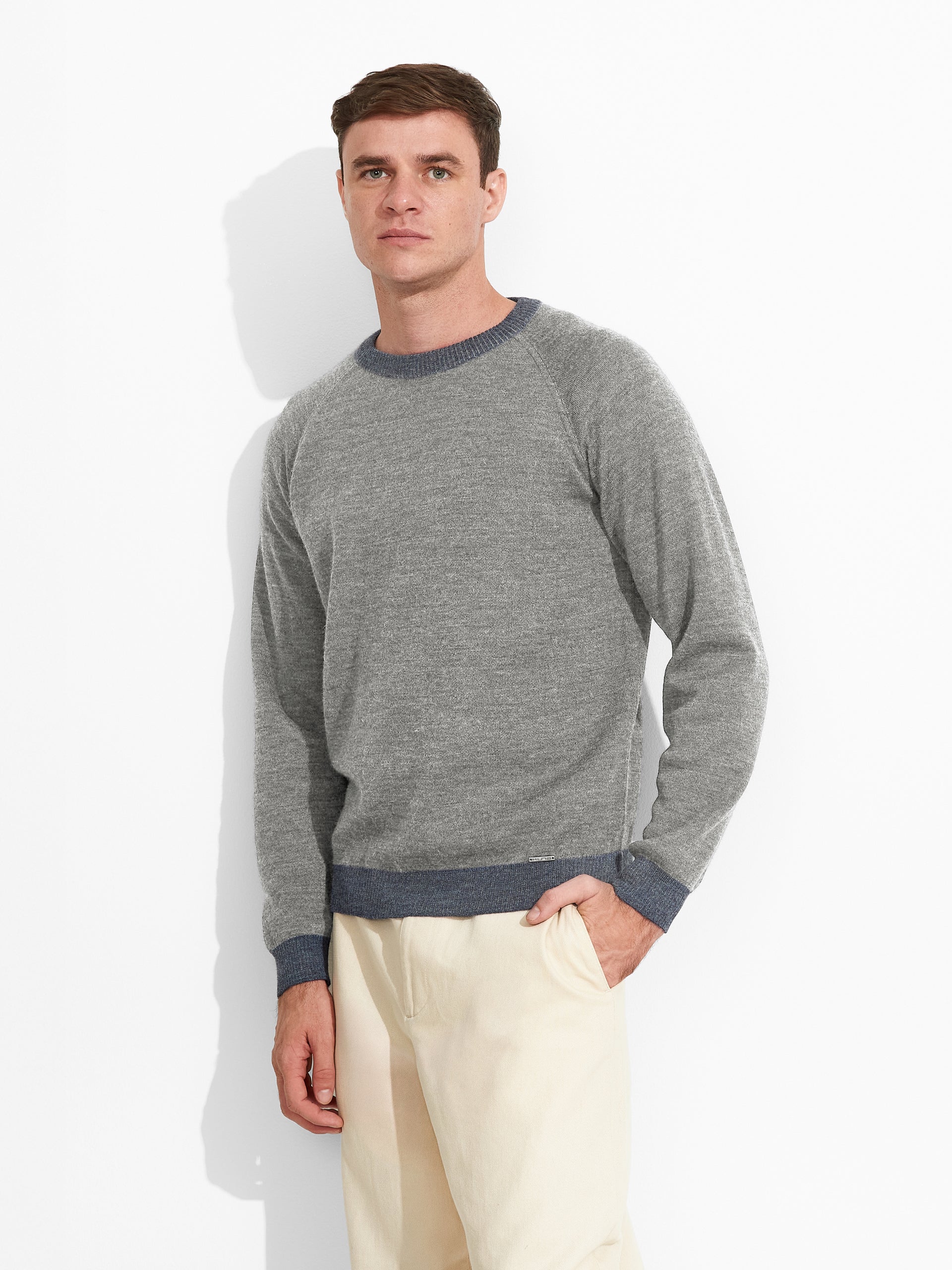 Suéter Vittorio De Baby Alpaca Color Azul - Image 8