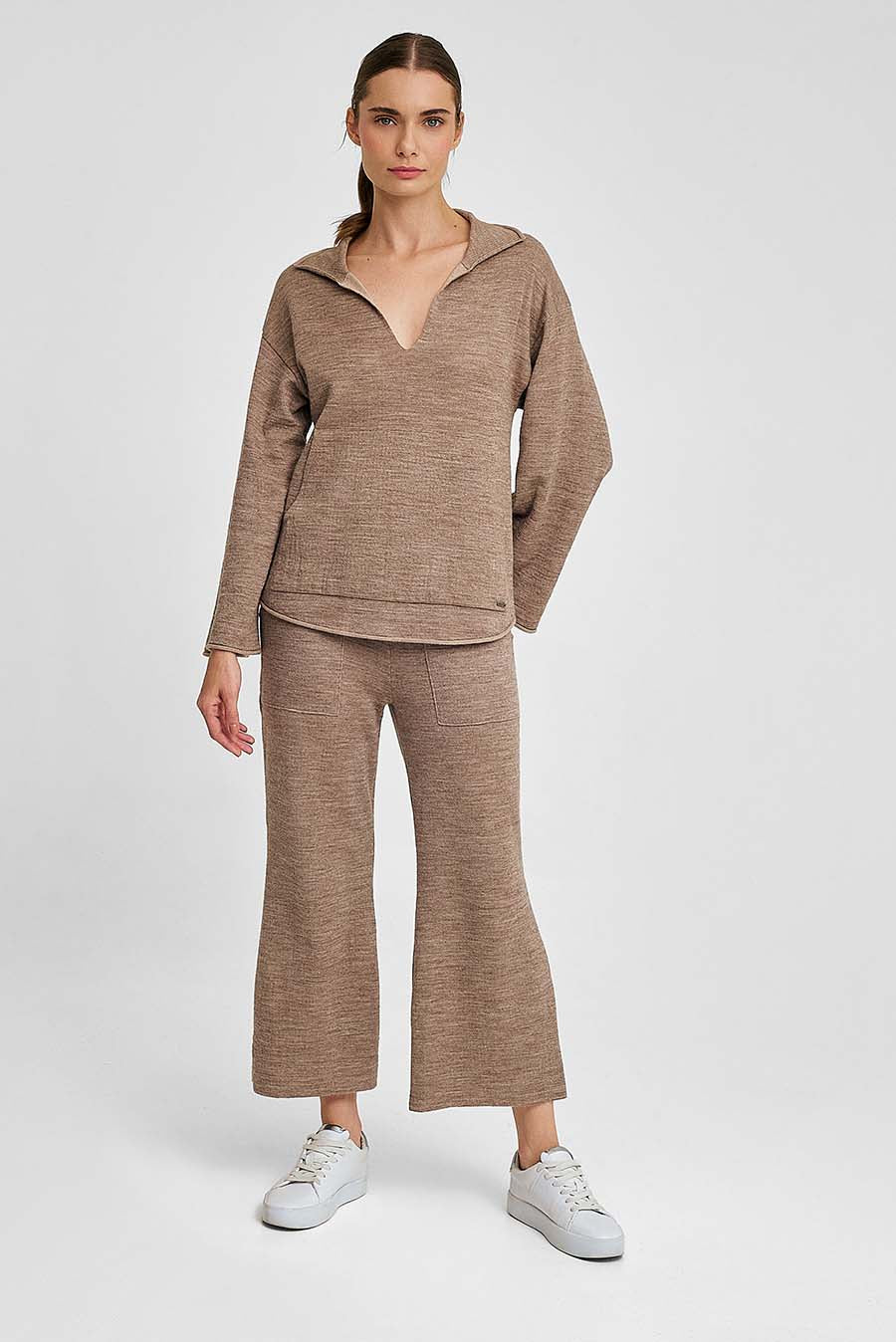 Suéter Waistband De Baby Alpaca Color Antilope - Image 4