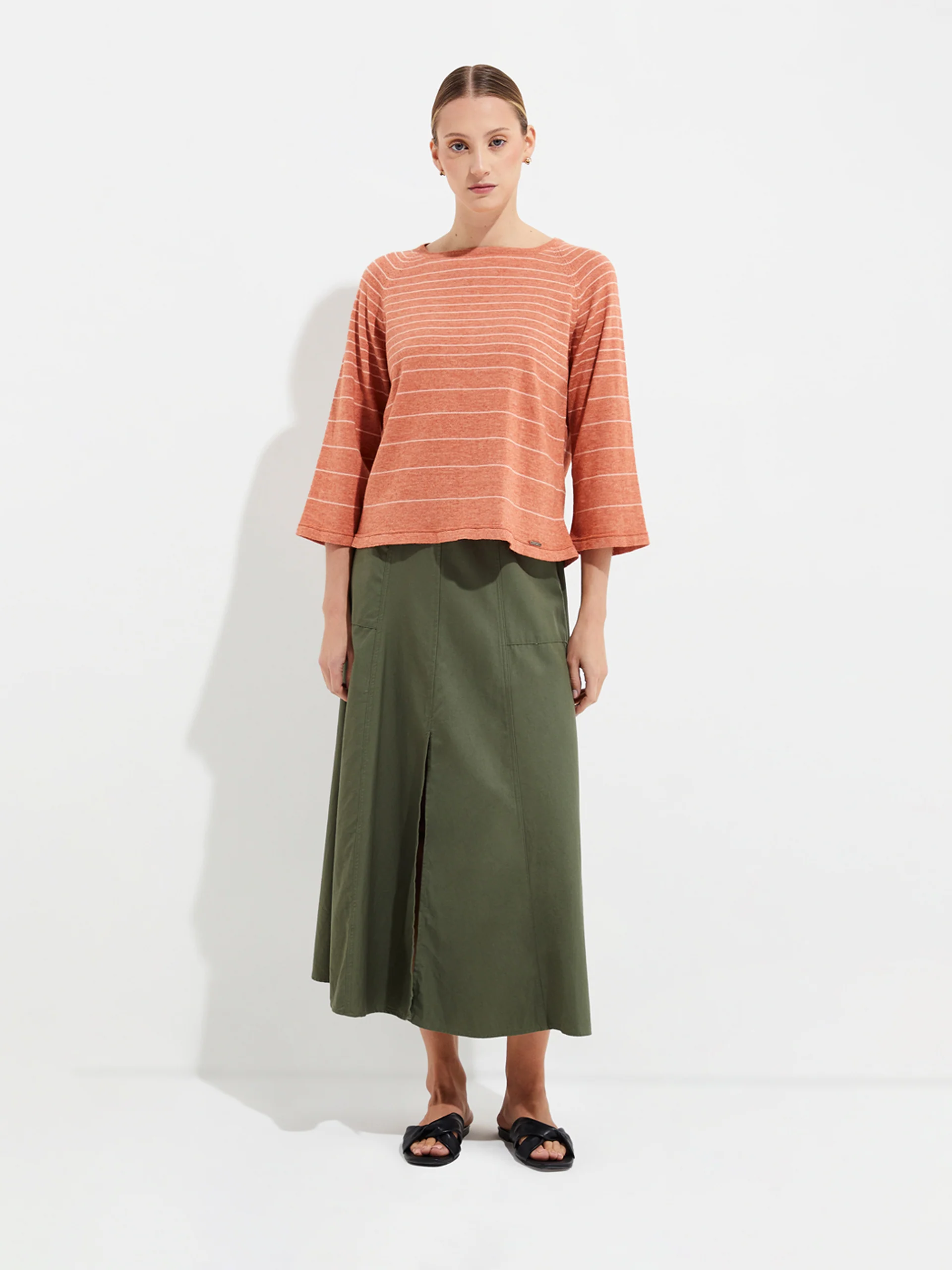 Suéter Yackelina De Algodón Color Naranja - Image 4