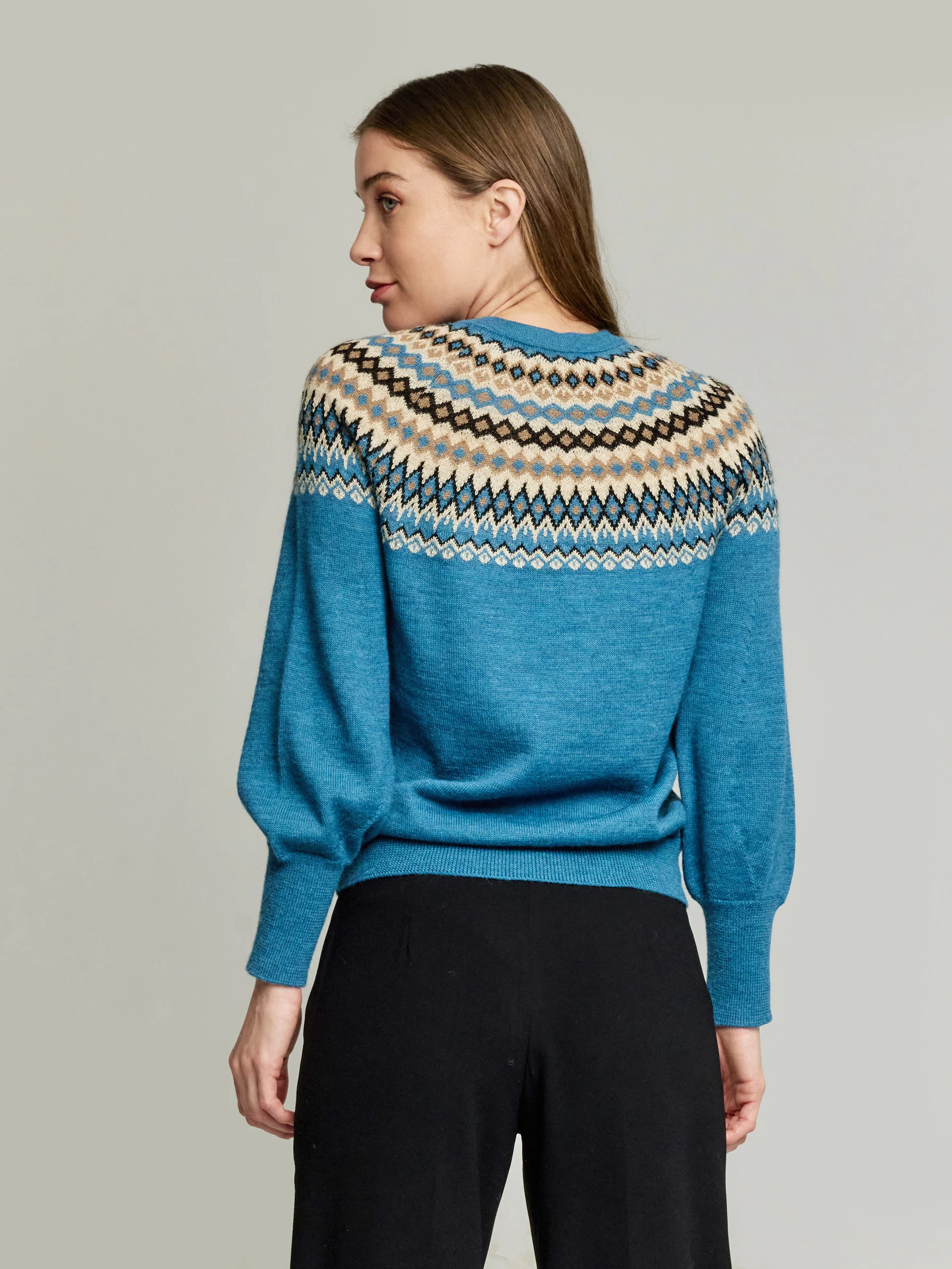 Suéter Yasmina De Baby Alpaca Color Celeste - Image 3