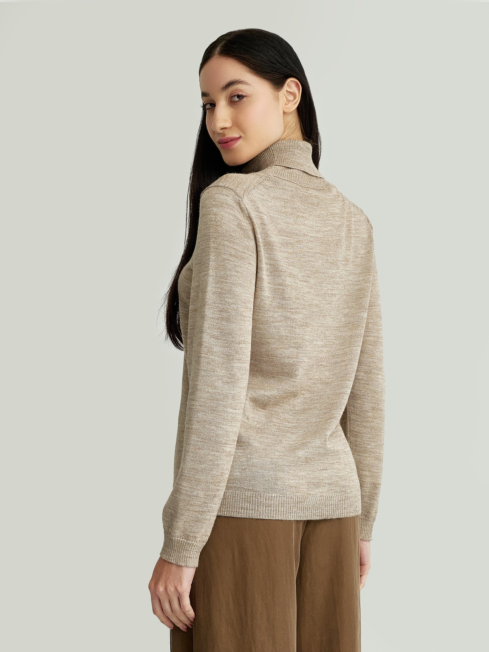 Suéter Ysola De Baby Alpaca Color Beige - Image 3
