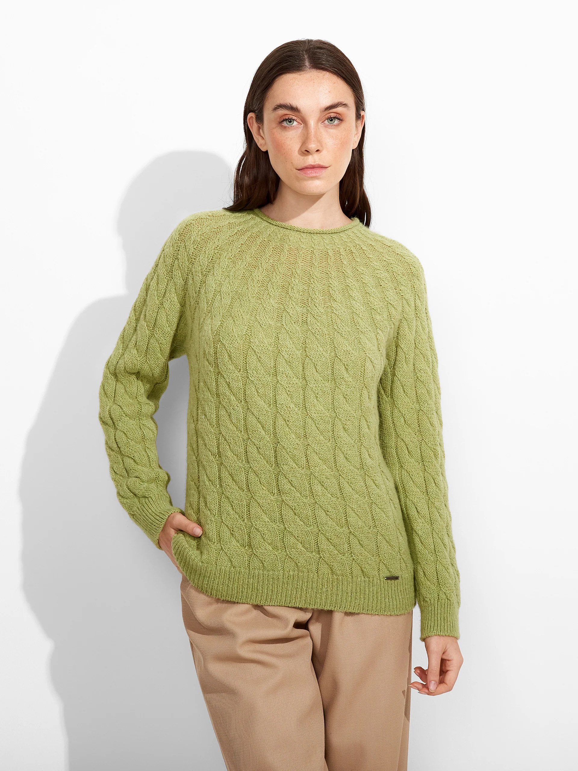 Suéter Zulema De Baby Alpaca Color Verde - Image 2