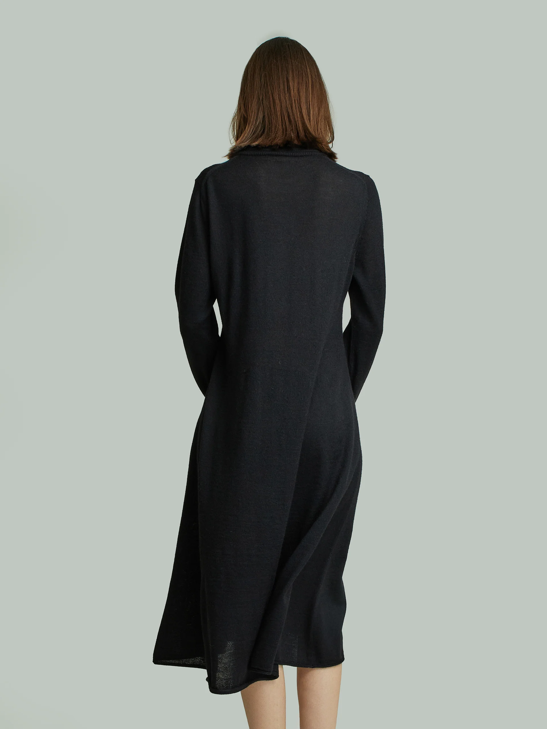Vestido Brianna De Baby Alpaca Color Negro - Image 3