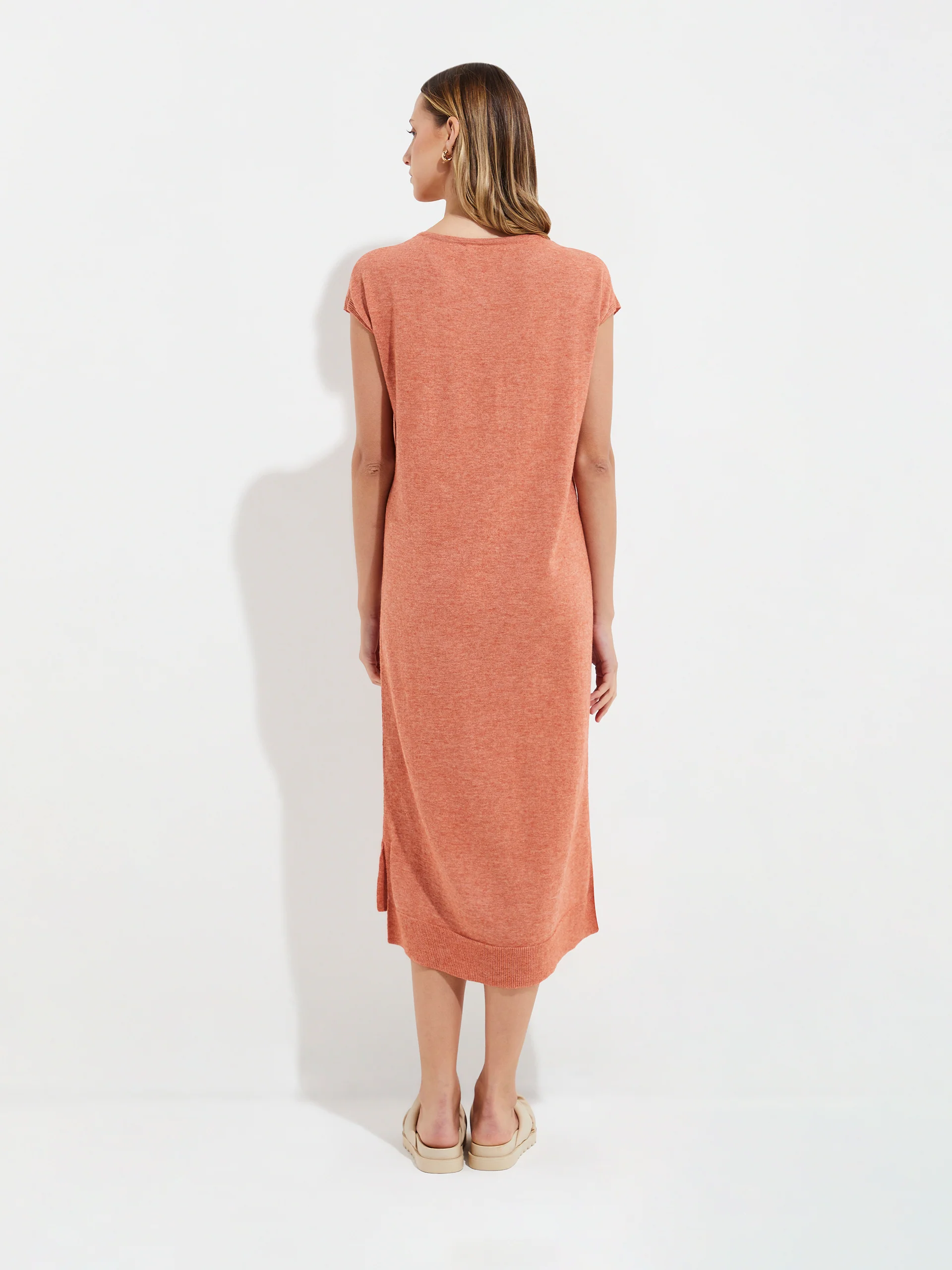 Vestido Uresti De Algodón Color Naranja - Image 3